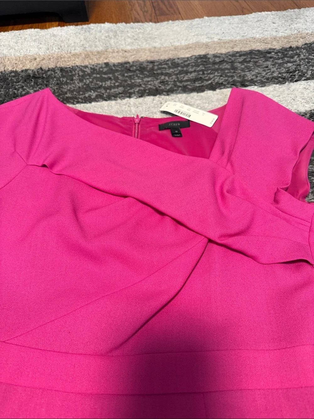 J. Crew Origami wool sheath dress, pink, size 10 NWT! (with defect)